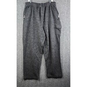 Rocawear Fleece Cargo Pants Mens XXL Charcoal Grey Excellent Streetwear Joggers